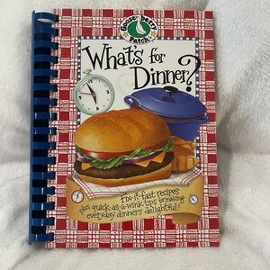 Goose berry patch What's for Dinner? Cookbook - Red & Blue     vintage